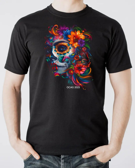 OCAG 2025 Día de los Muertos T-Shirt Orange Community Arts Guild